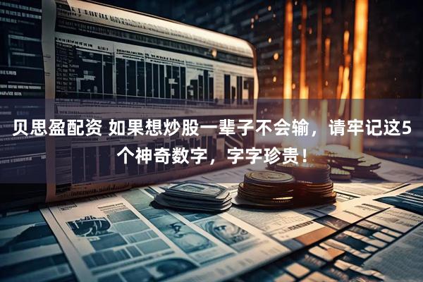 贝思盈配资 如果想炒股一辈子不会输，请牢记这5个神奇数字，字字珍贵！